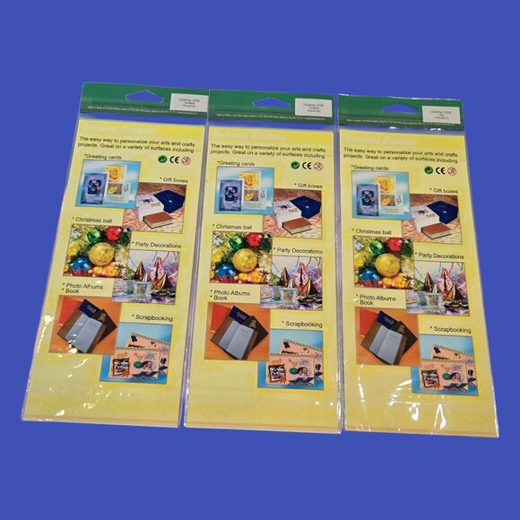 Christmas Crafts 2009 Gold Snowflakes and Silver Stars Holiday Outlines Stickers - Picture 5 of 7